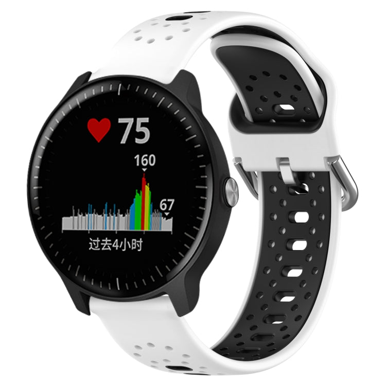 20mm Breathable Two-Color Silicone Watch Band, For Garmin Vivoactive3 Music