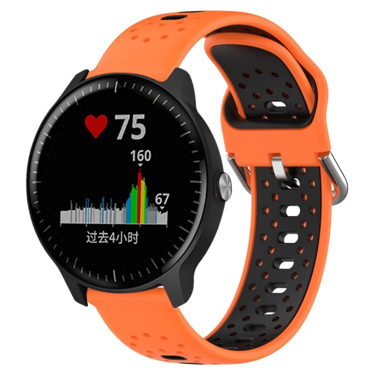 20mm Breathable Two-Color Silicone Watch Band, For Garmin Vivoactive3 Music