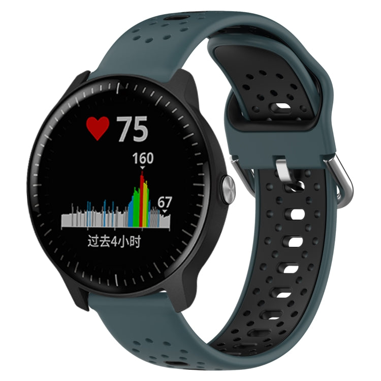 20mm Breathable Two-Color Silicone Watch Band, For Garmin Vivoactive3 Music
