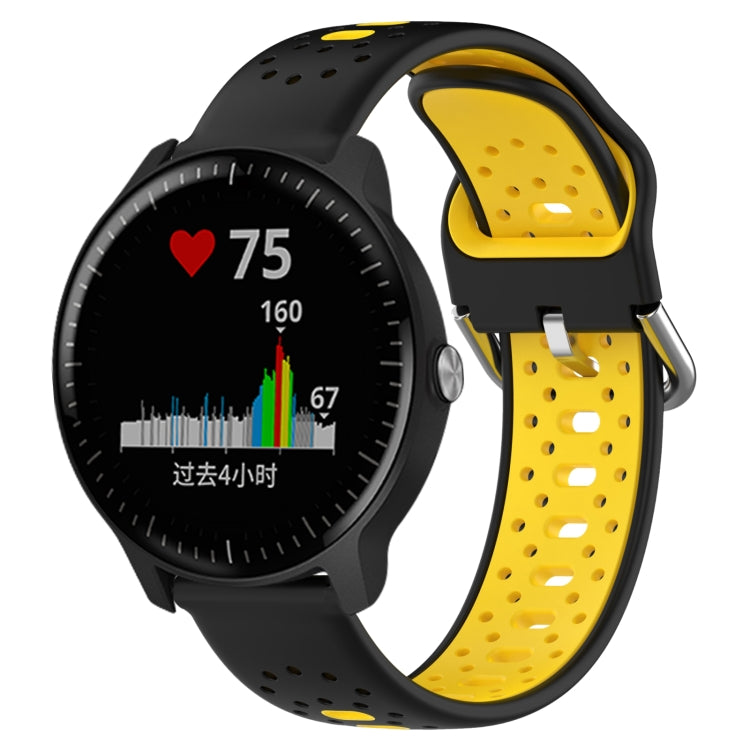 20mm Breathable Two-Color Silicone Watch Band, For Garmin Vivoactive3 Music