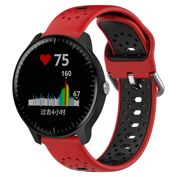 20mm Breathable Two-Color Silicone Watch Band, For Garmin Vivoactive3 Music
