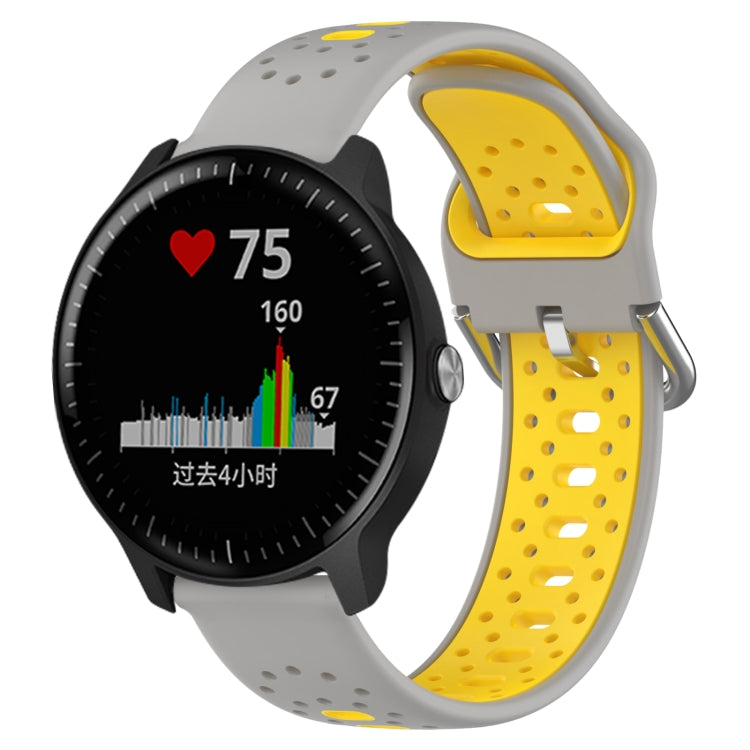 20mm Breathable Two-Color Silicone Watch Band, For Garmin Vivoactive3 Music