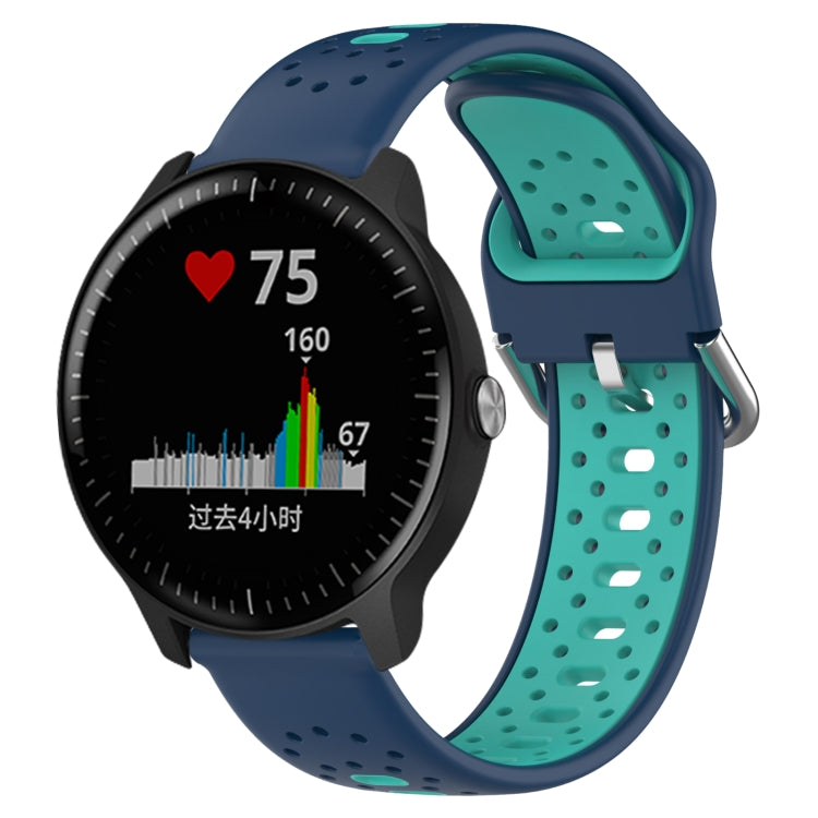 20mm Breathable Two-Color Silicone Watch Band, For Garmin Vivoactive3 Music