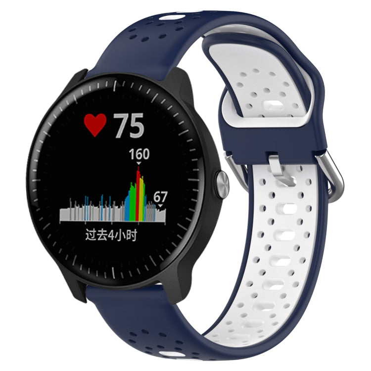 20mm Breathable Two-Color Silicone Watch Band, For Garmin Vivoactive3 Music
