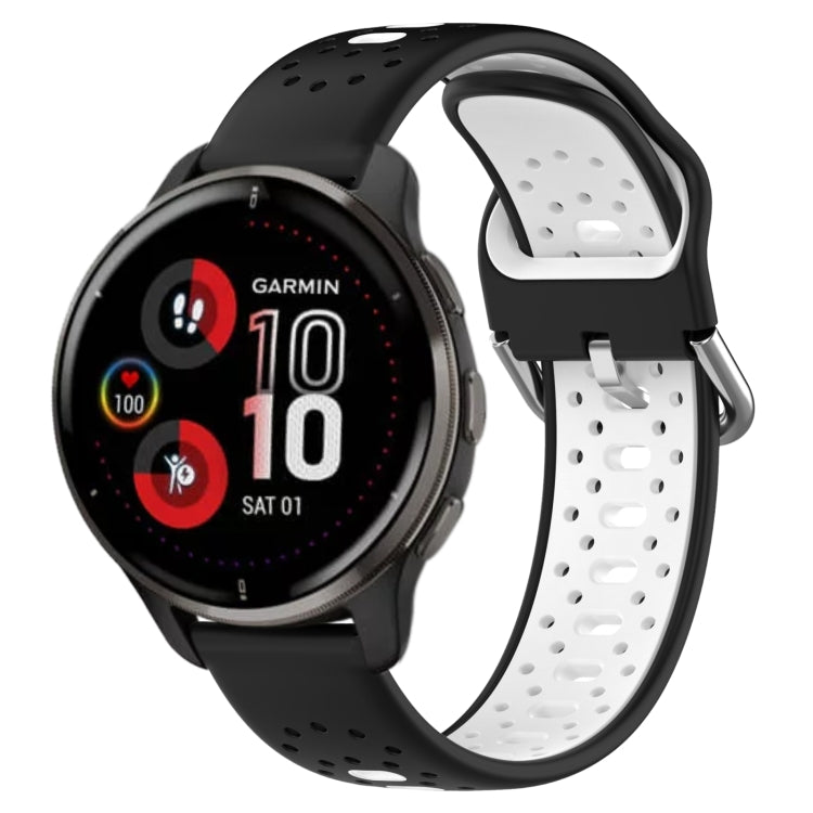 20mm Breathable Two-Color Silicone Watch Band, For Garmin Venu 2 Plus