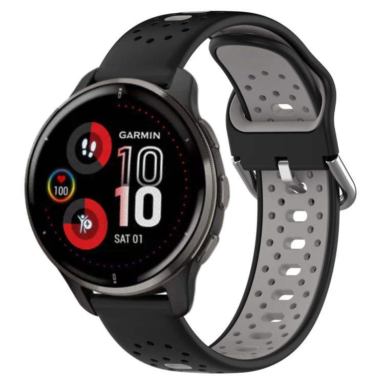 20mm Breathable Two-Color Silicone Watch Band, For Garmin Venu 2 Plus