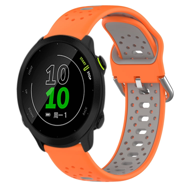20mm Breathable Two-Color Silicone Watch Band, For Garmin Forerunner 158