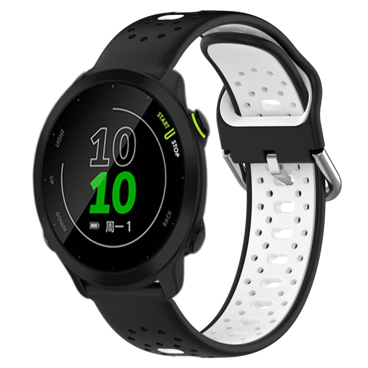 20mm Breathable Two-Color Silicone Watch Band, For Garmin Forerunner 158