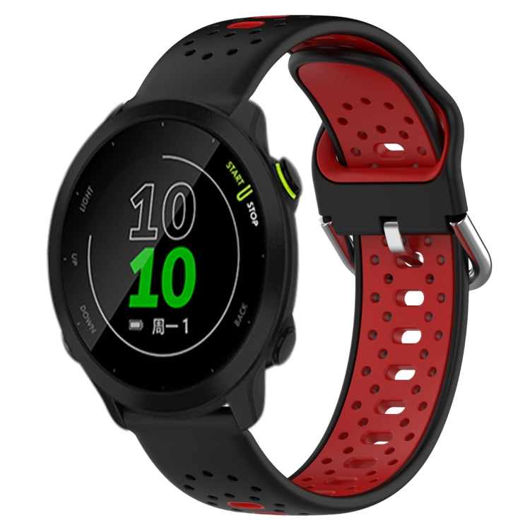20mm Breathable Two-Color Silicone Watch Band, For Garmin Forerunner 158