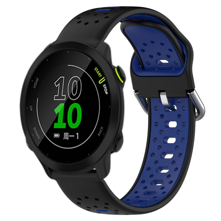 20mm Breathable Two-Color Silicone Watch Band, For Garmin Forerunner 158
