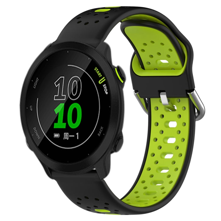 20mm Breathable Two-Color Silicone Watch Band, For Garmin Forerunner 158