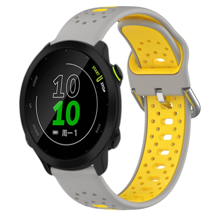 20mm Breathable Two-Color Silicone Watch Band, For Garmin Forerunner 158