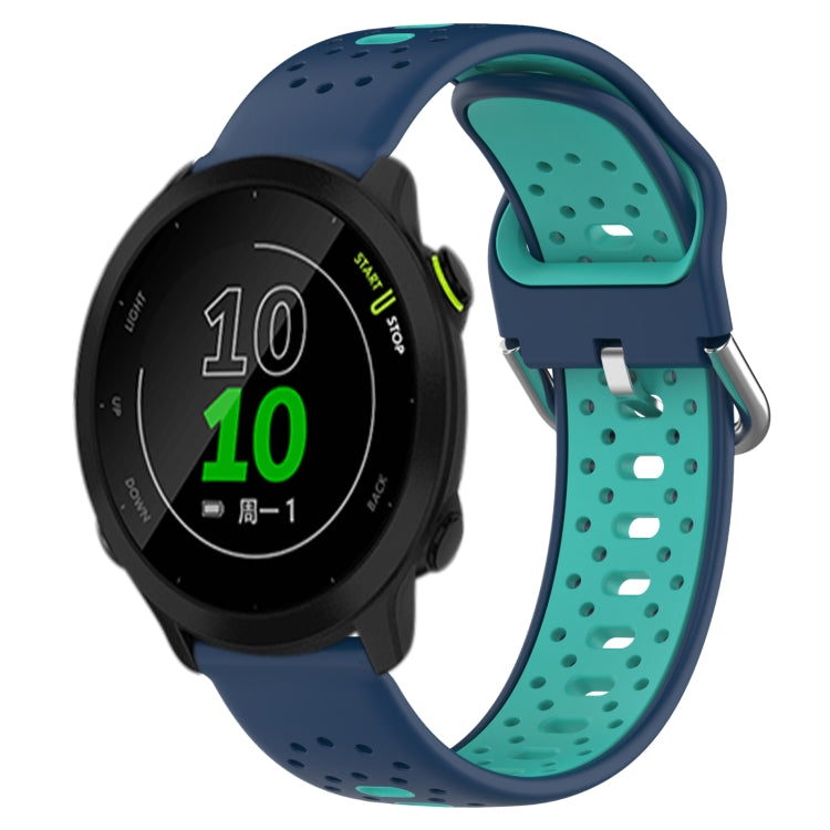 20mm Breathable Two-Color Silicone Watch Band, For Garmin Forerunner 158
