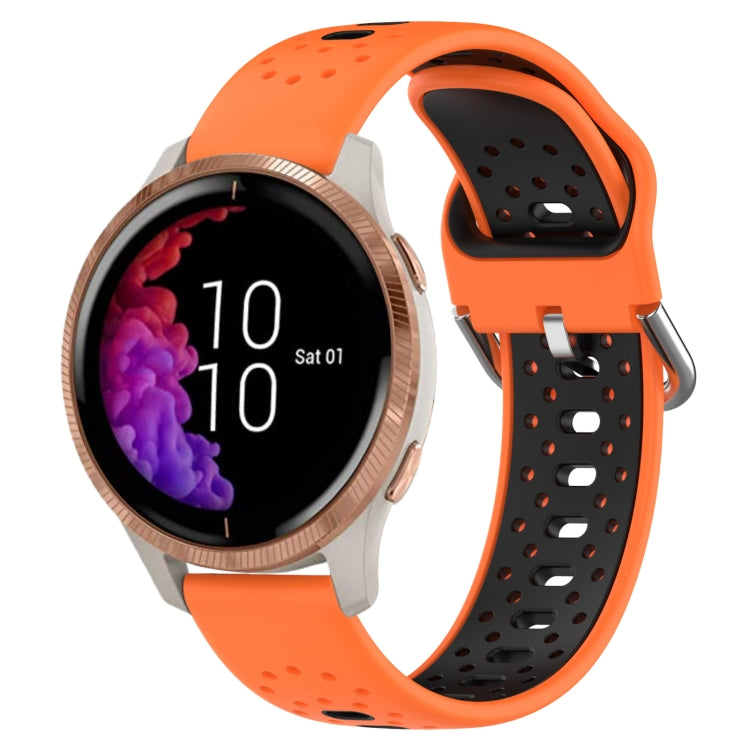 20mm Breathable Two-Color Silicone Watch Band, For Garmin Venu