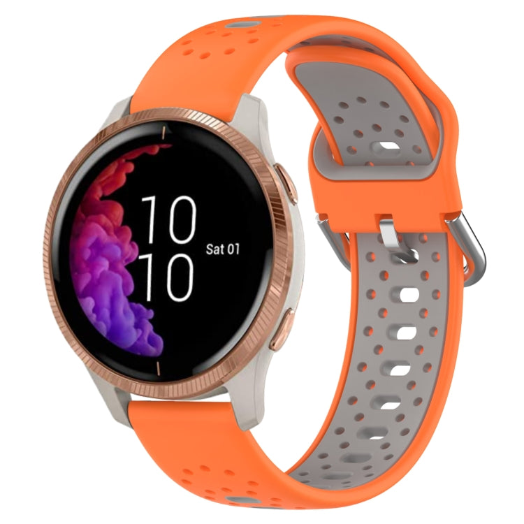 20mm Breathable Two-Color Silicone Watch Band, For Garmin Venu