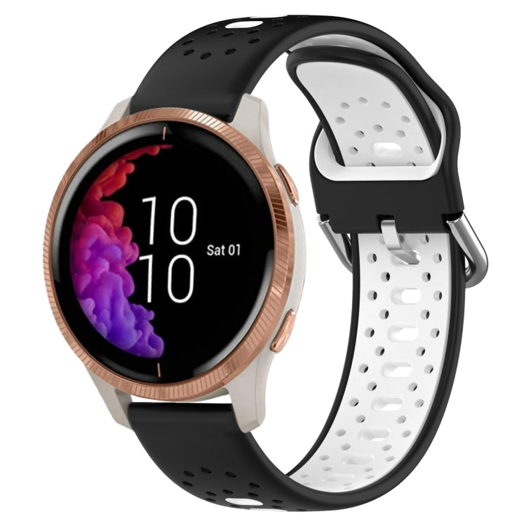 20mm Breathable Two-Color Silicone Watch Band, For Garmin Venu