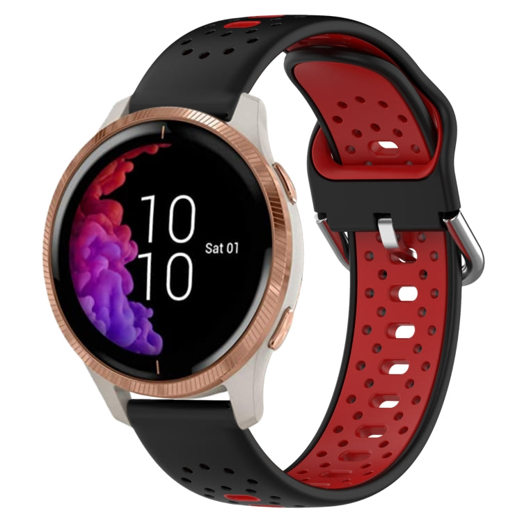 20mm Breathable Two-Color Silicone Watch Band, For Garmin Venu