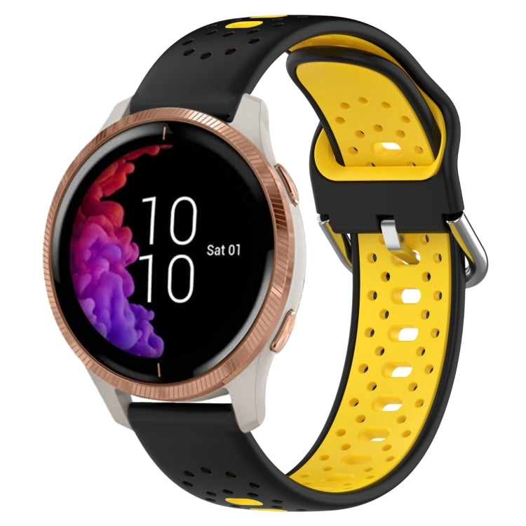 20mm Breathable Two-Color Silicone Watch Band, For Garmin Venu