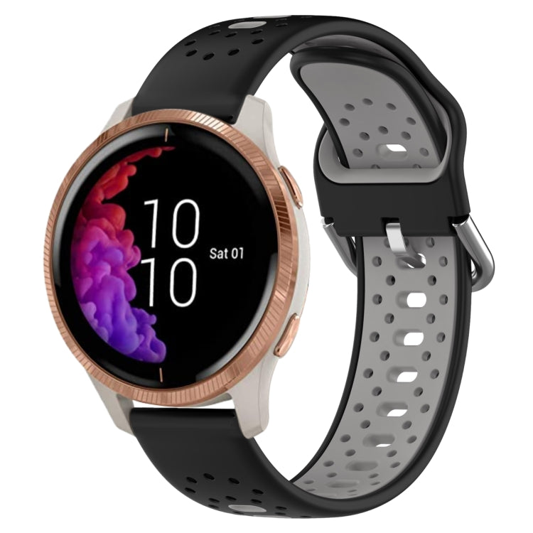 20mm Breathable Two-Color Silicone Watch Band, For Garmin Venu