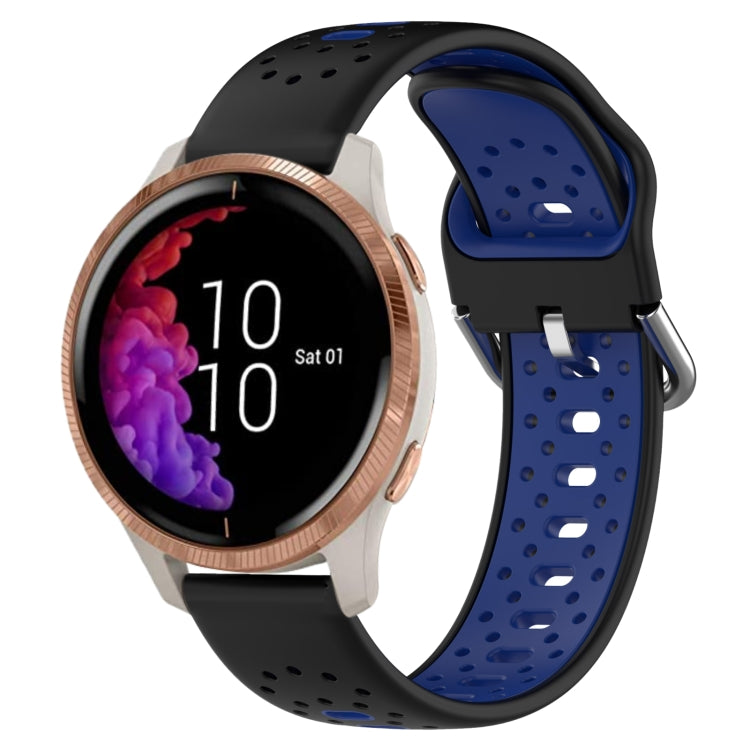 20mm Breathable Two-Color Silicone Watch Band, For Garmin Venu