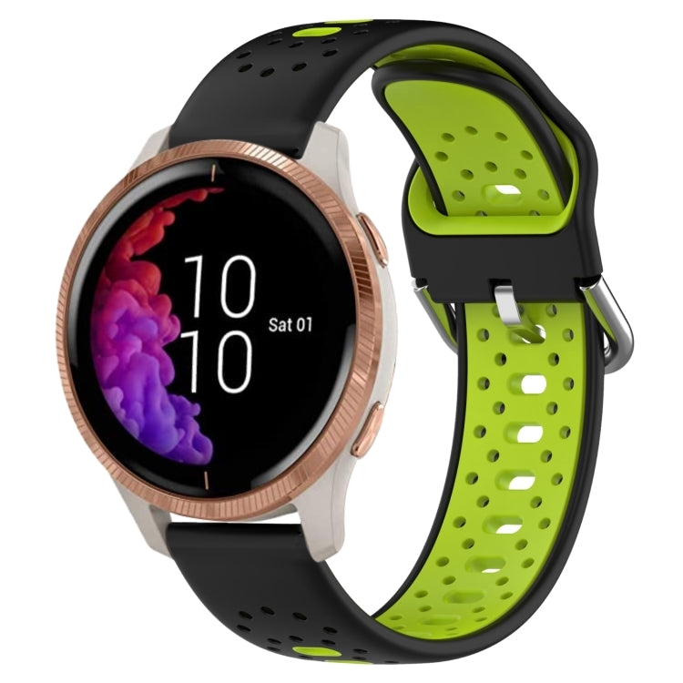 20mm Breathable Two-Color Silicone Watch Band, For Garmin Venu