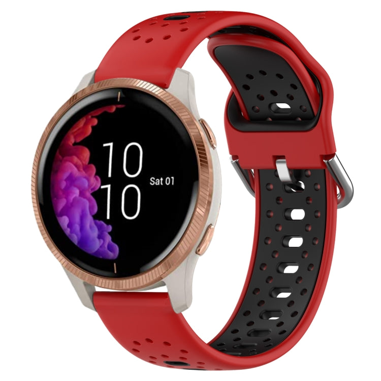 20mm Breathable Two-Color Silicone Watch Band, For Garmin Venu