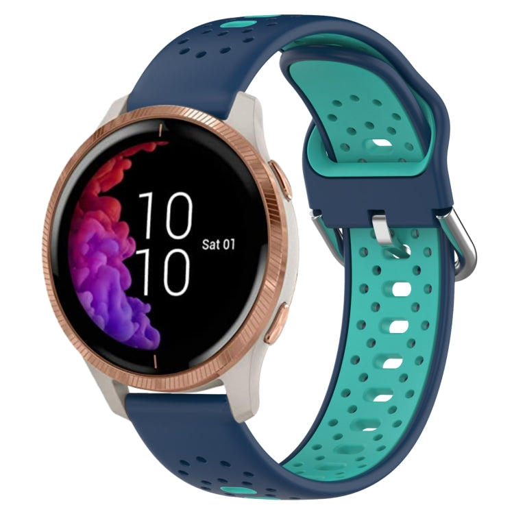 20mm Breathable Two-Color Silicone Watch Band, For Garmin Venu