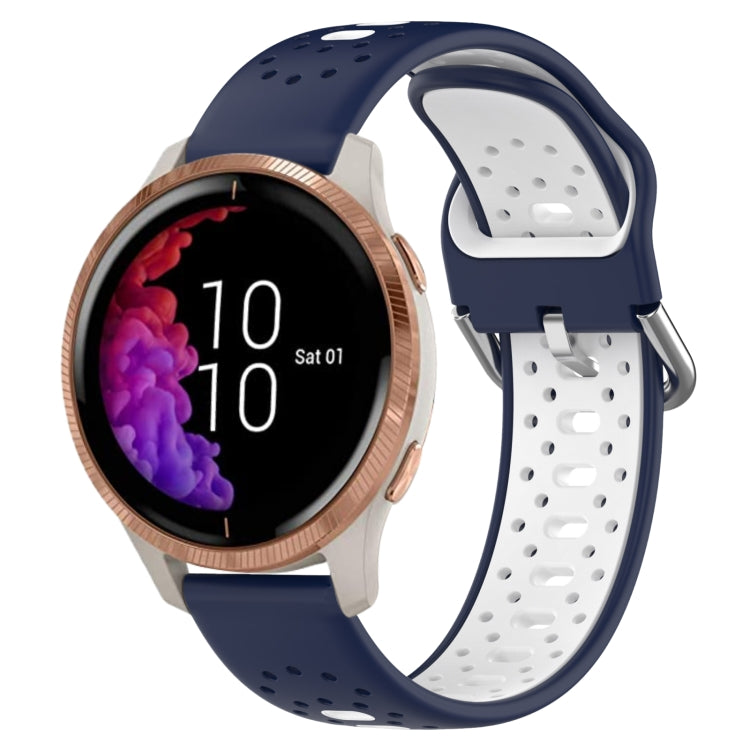 20mm Breathable Two-Color Silicone Watch Band, For Garmin Venu