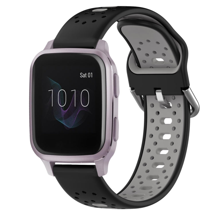 20mm Breathable Two-Color Silicone Watch Band, For Garmin Venu SQ