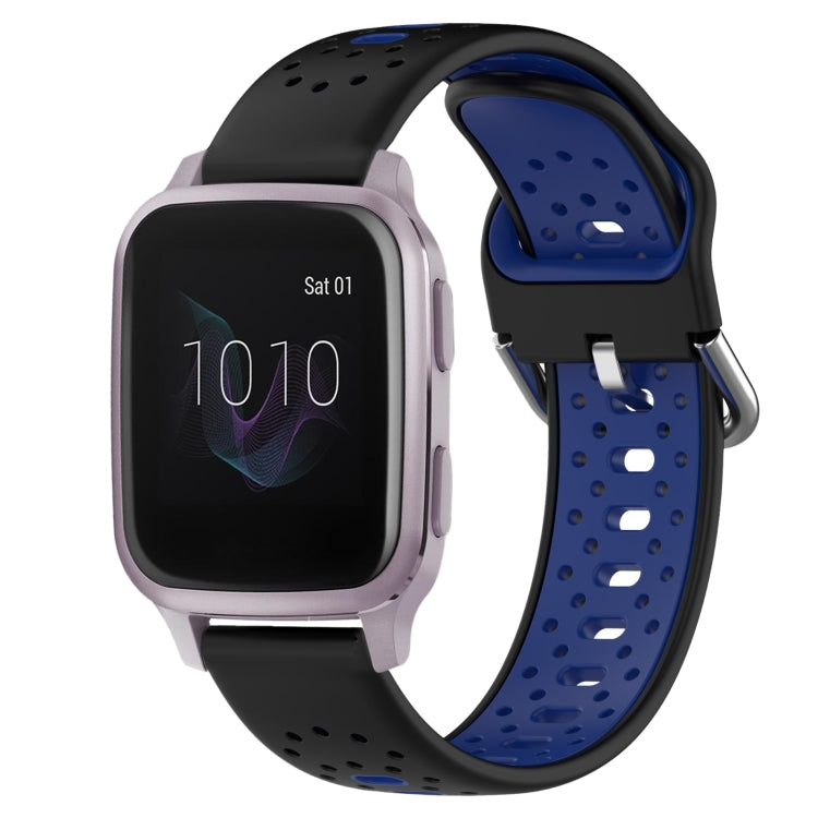 20mm Breathable Two-Color Silicone Watch Band, For Garmin Venu SQ
