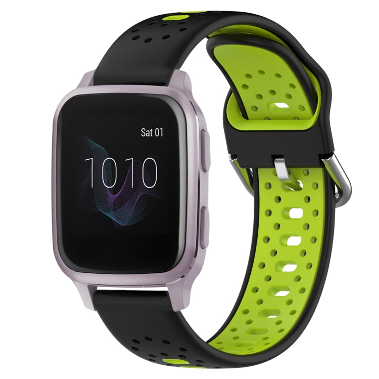 20mm Breathable Two-Color Silicone Watch Band, For Garmin Venu SQ