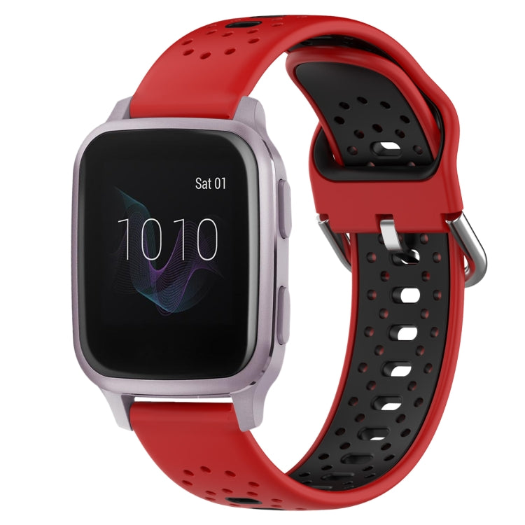 20mm Breathable Two-Color Silicone Watch Band, For Garmin Venu SQ