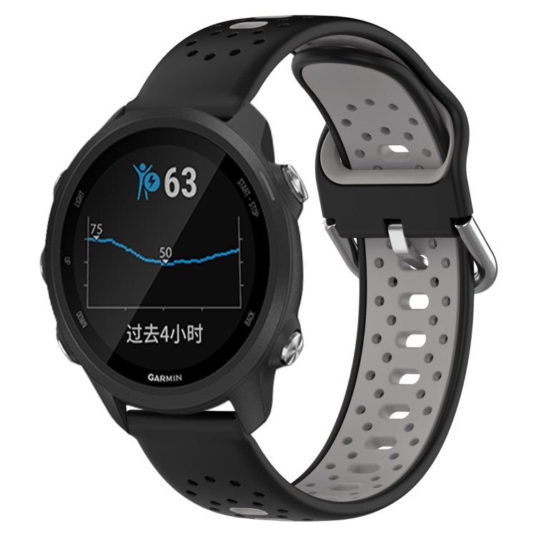 20mm Breathable Two-Color Silicone Watch Band, For Garmin Forerunner 245