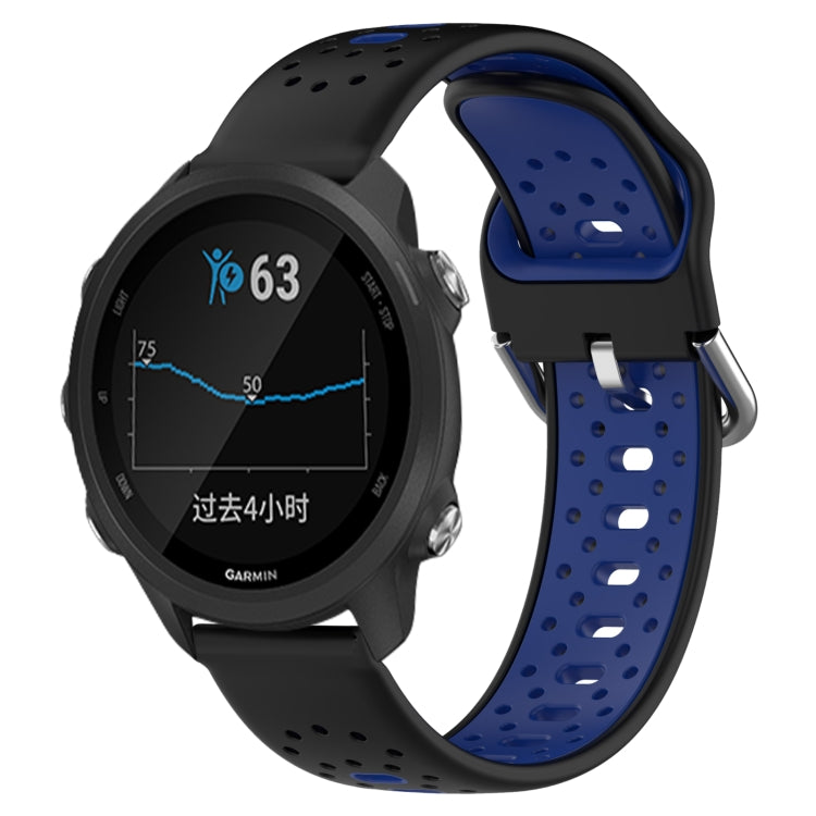 20mm Breathable Two-Color Silicone Watch Band, For Garmin Forerunner 245
