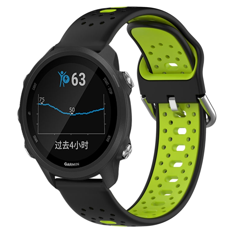 20mm Breathable Two-Color Silicone Watch Band, For Garmin Forerunner 245