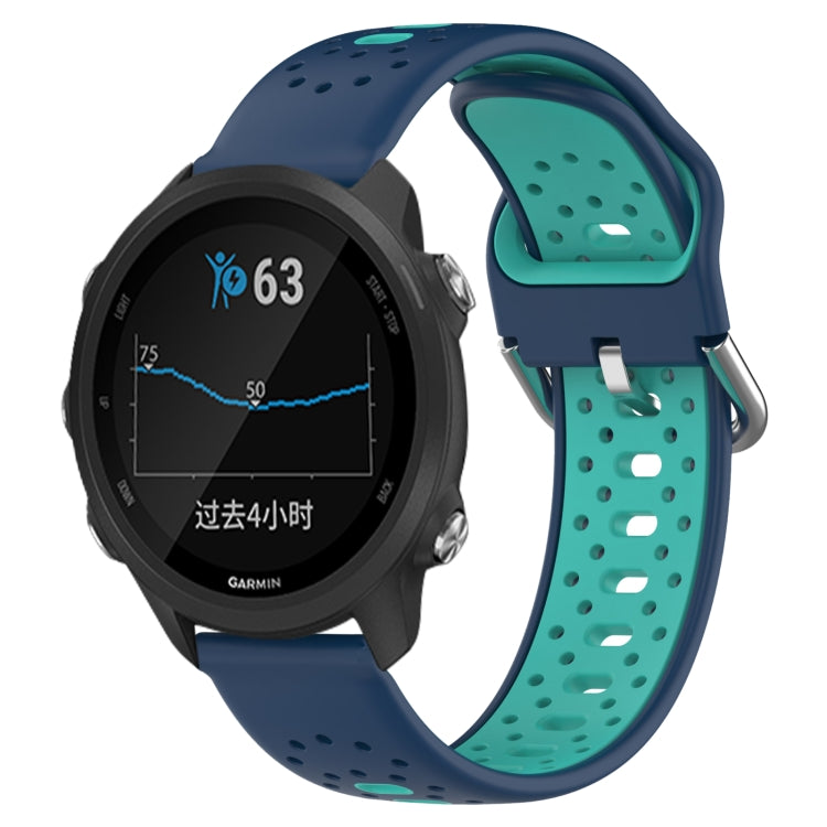 20mm Breathable Two-Color Silicone Watch Band, For Garmin Forerunner 245