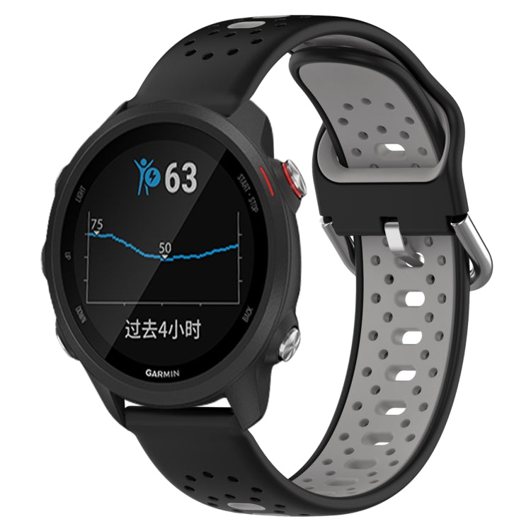 20mm Breathable Two-Color Silicone Watch Band, For Garmin Forerunner 245 Music