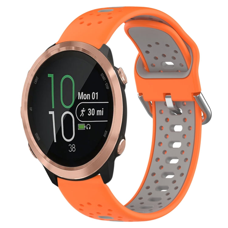 20mm Breathable Two-Color Silicone Watch Band, For Garmin Forerunner 645