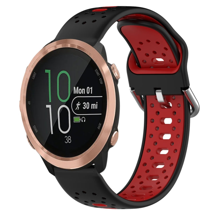 20mm Breathable Two-Color Silicone Watch Band, For Garmin Forerunner 645