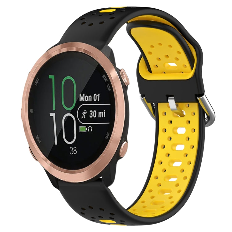 20mm Breathable Two-Color Silicone Watch Band, For Garmin Forerunner 645