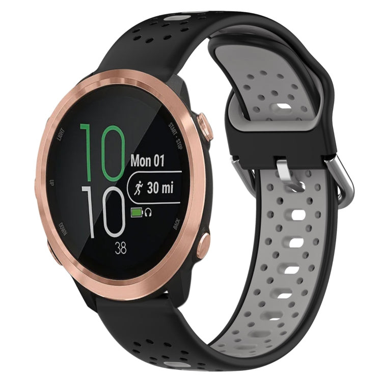 20mm Breathable Two-Color Silicone Watch Band, For Garmin Forerunner 645
