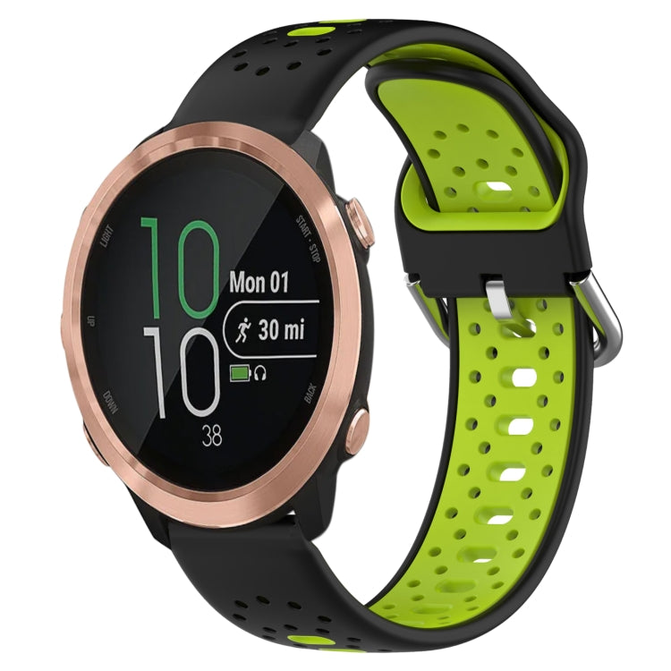 20mm Breathable Two-Color Silicone Watch Band, For Garmin Forerunner 645