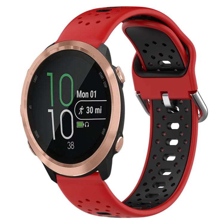 20mm Breathable Two-Color Silicone Watch Band, For Garmin Forerunner 645