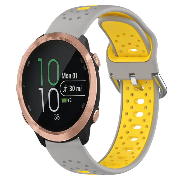 20mm Breathable Two-Color Silicone Watch Band, For Garmin Forerunner 645