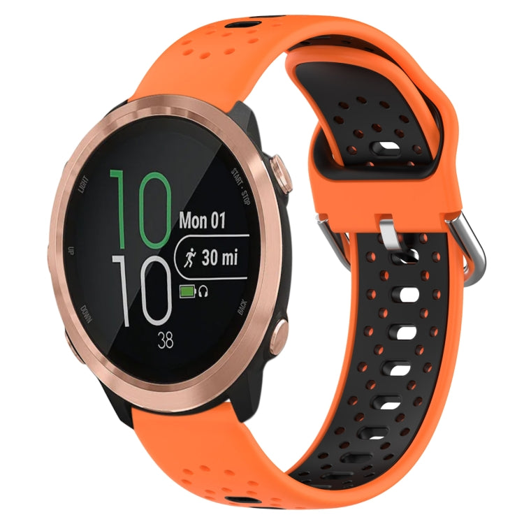 20mm Breathable Two-Color Silicone Watch Band, For Garmin Forerunner 645 Music