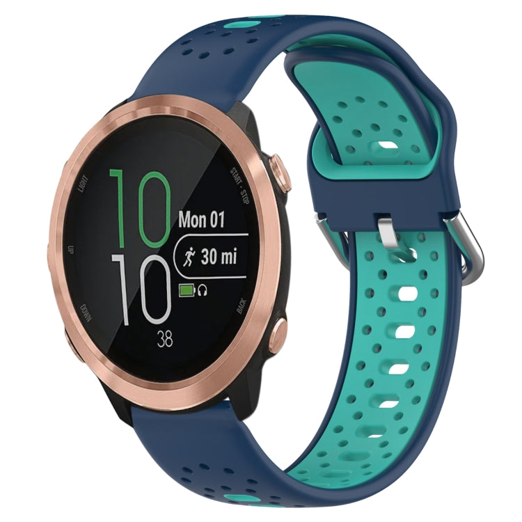 20mm Breathable Two-Color Silicone Watch Band, For Garmin Forerunner 645 Music