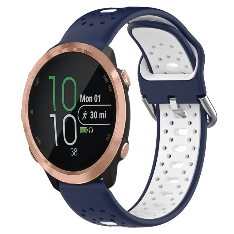 20mm Breathable Two-Color Silicone Watch Band, For Garmin Forerunner 645 Music