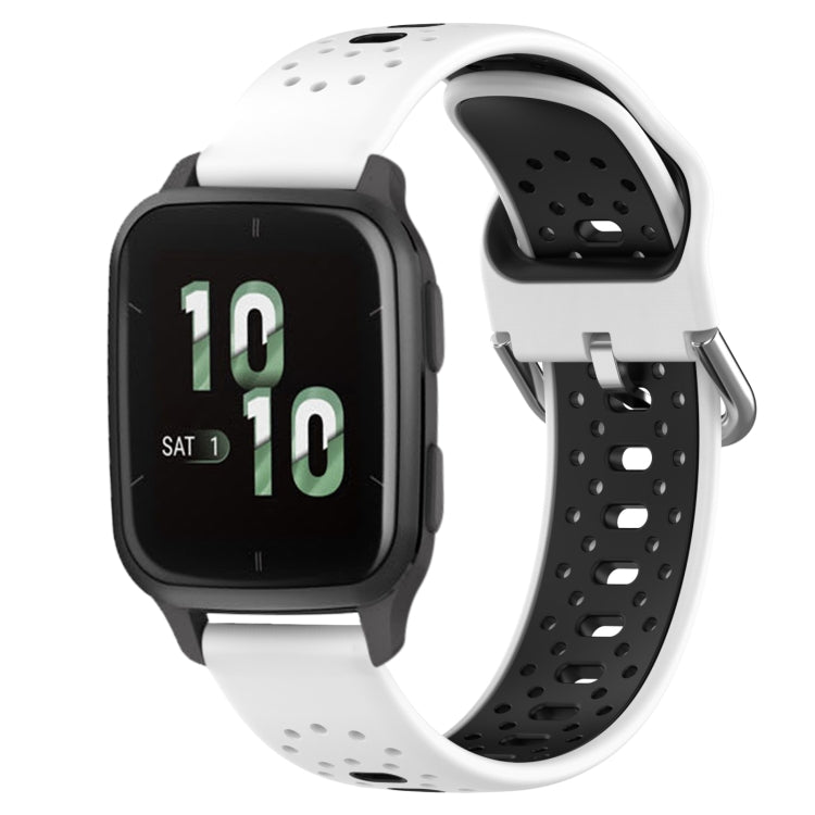 20mm Breathable Two-Color Silicone Watch Band, For Garmin Forerunner Sq2