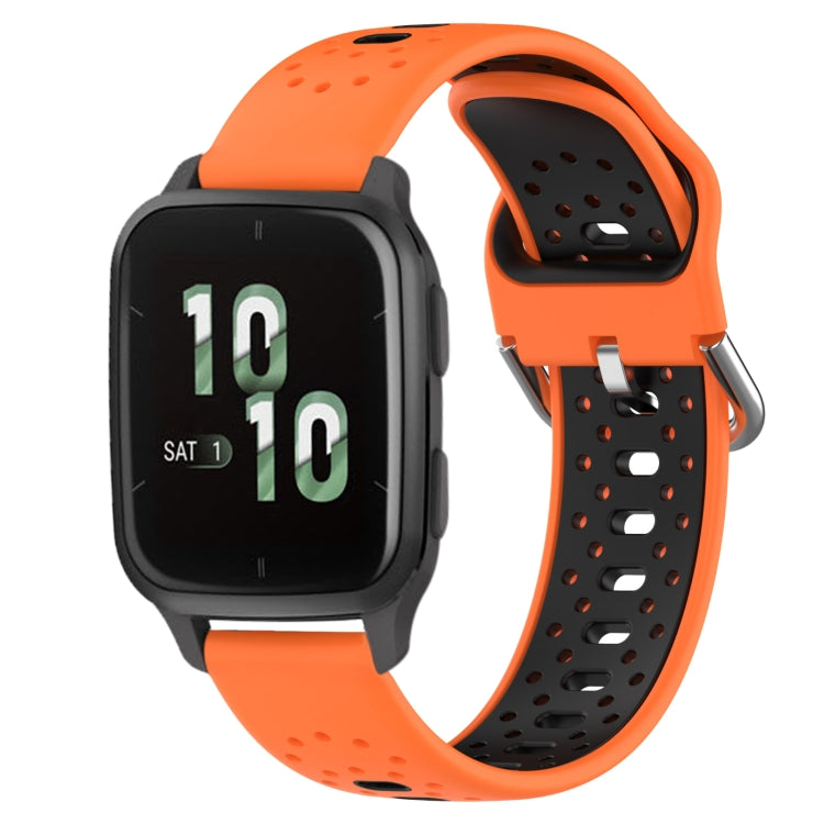 20mm Breathable Two-Color Silicone Watch Band, For Garmin Forerunner Sq2