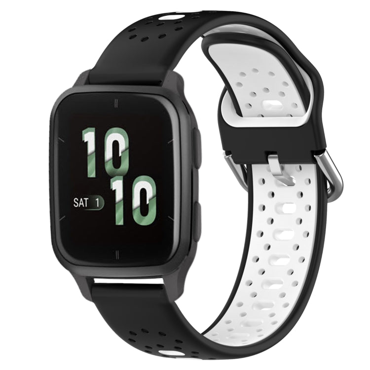 20mm Breathable Two-Color Silicone Watch Band, For Garmin Forerunner Sq2